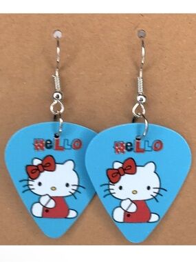 Guitar Pick Custom Earrings Skull Fashion Jewelry